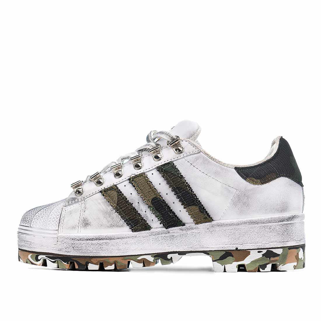 Adidas Superstar Militari con suola Carrarmato - immagine 4
