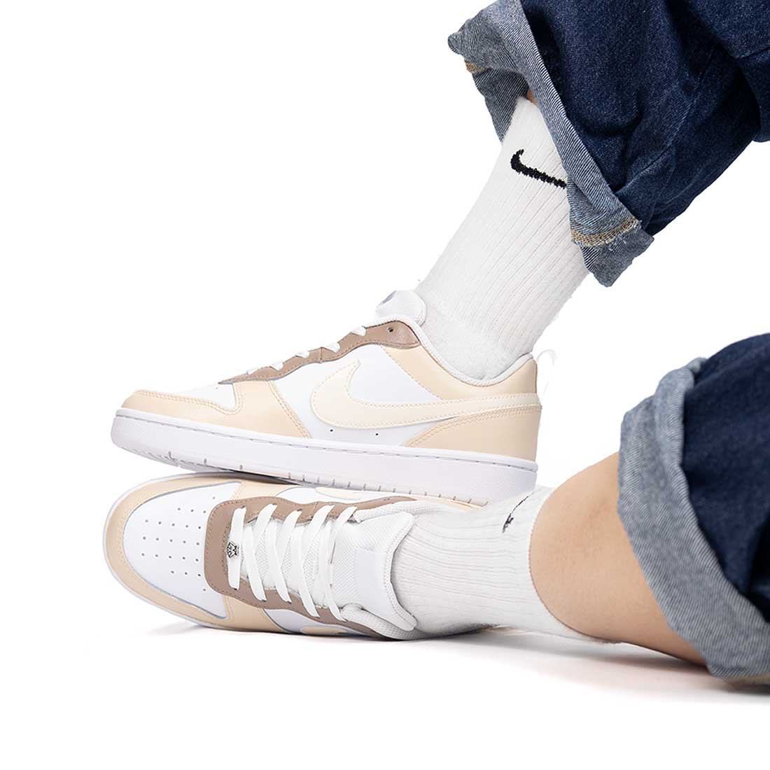 Nike Court Mocha - dipinte a mano - immagine 5