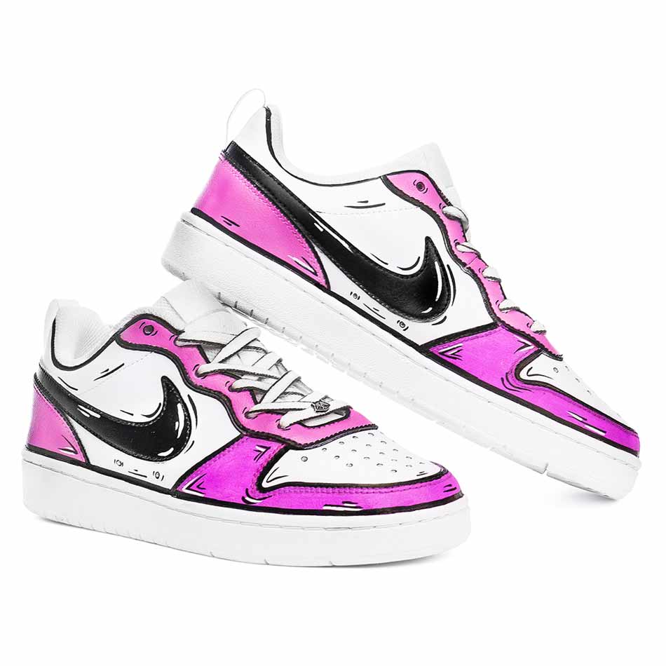 Nike Court - Cartoon - Rosa Fluo - immagine 3