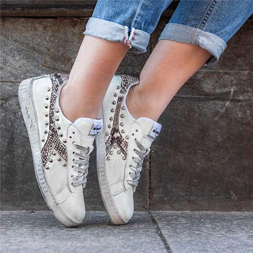 Diadora Game L Low Pitonate con borchie - immagine 3