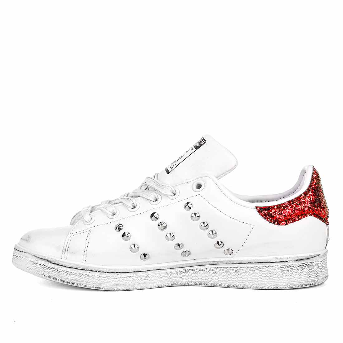 Adidas Stan Smith con Glitter Rosso a Stelle - immagine 4