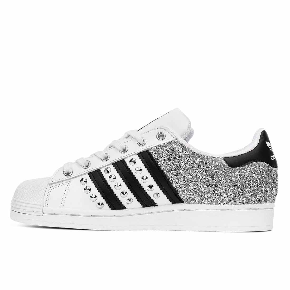 Adidas Superstar Borchiate con Glitter Argento - Outlet - immagine 4