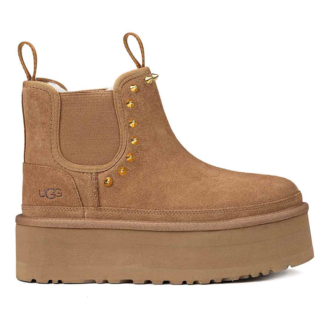 Personalizzazione UGG Chelsea Neumel Chestnut con Borchiette Oro - immagine 2
