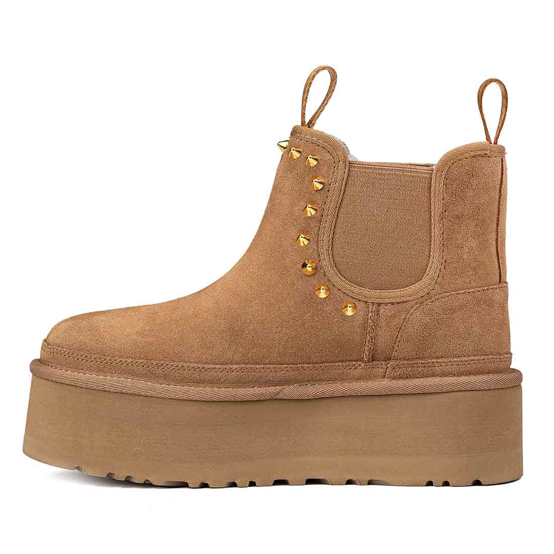 Personalizzazione UGG Chelsea Neumel Chestnut con Borchiette Oro - immagine 5