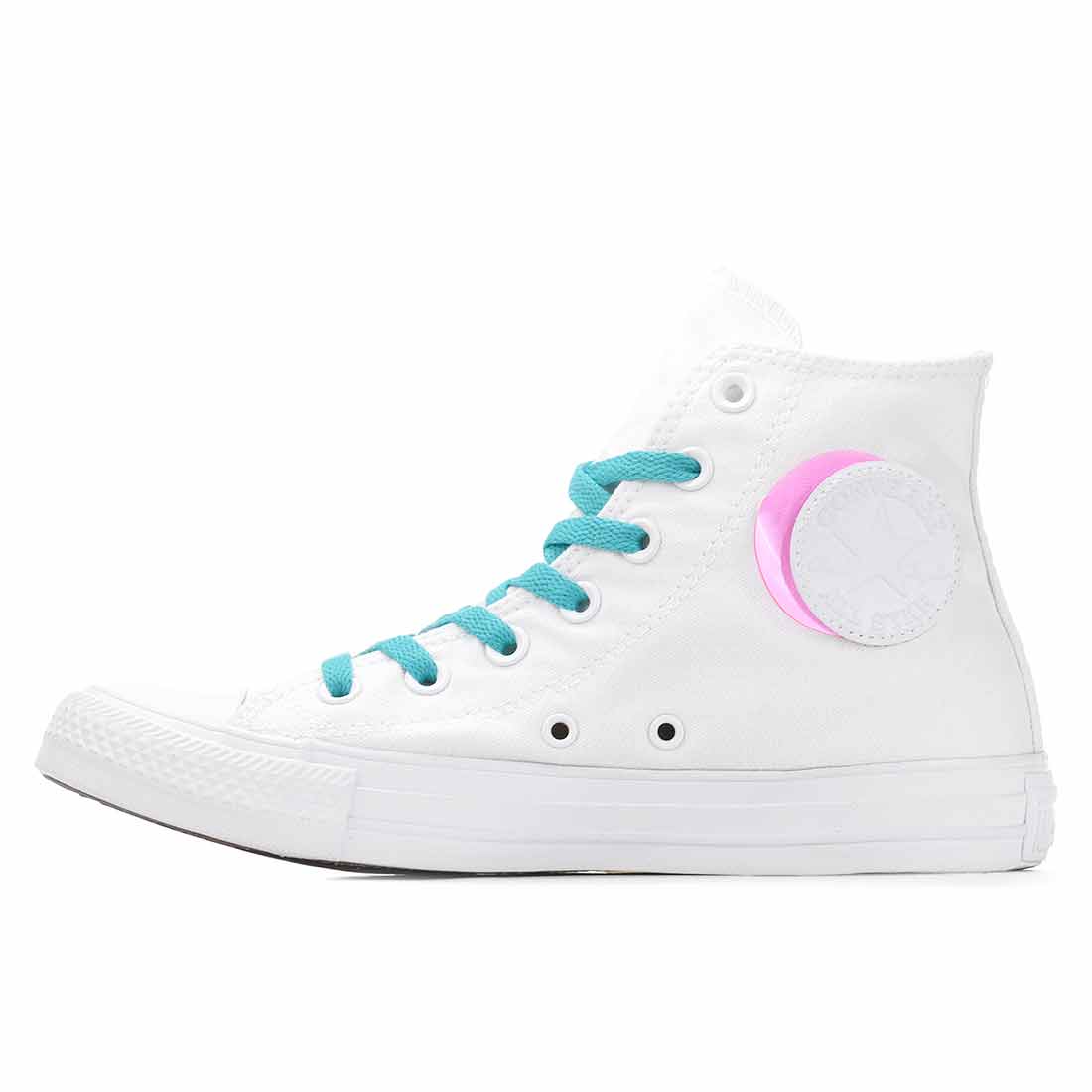 Converse All Star Alte Bianche con Cuori trasparenti - immagine 3