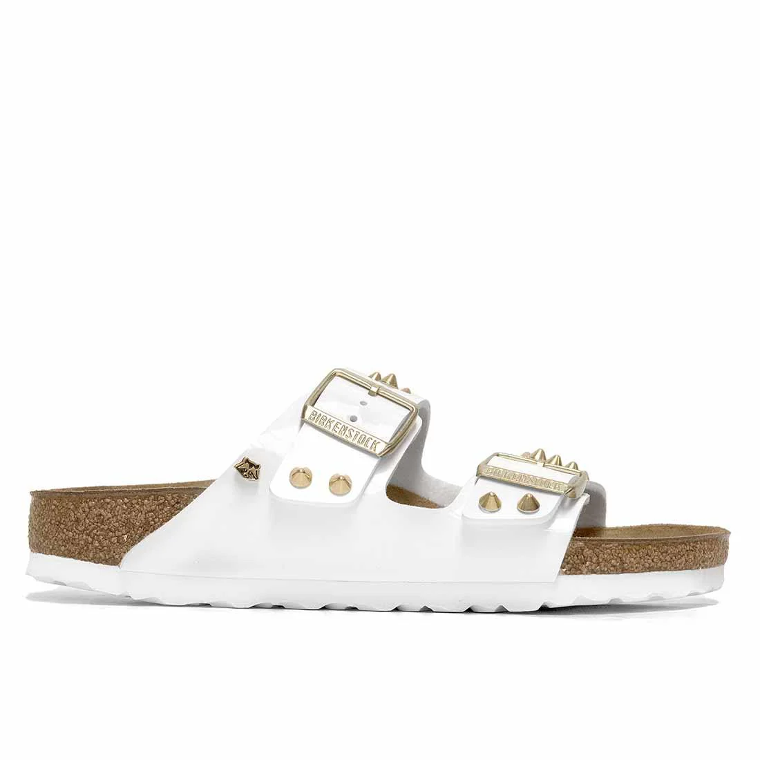Personalizzazione Birkenstock Arizona Bianche con Borchie Oro - immagine 5