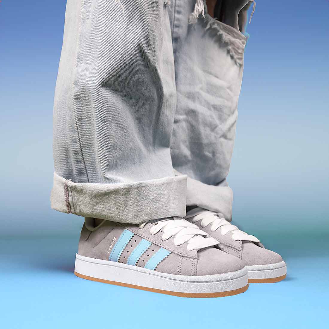 Adidas Campus Grigio e Azzurro - immagine 4