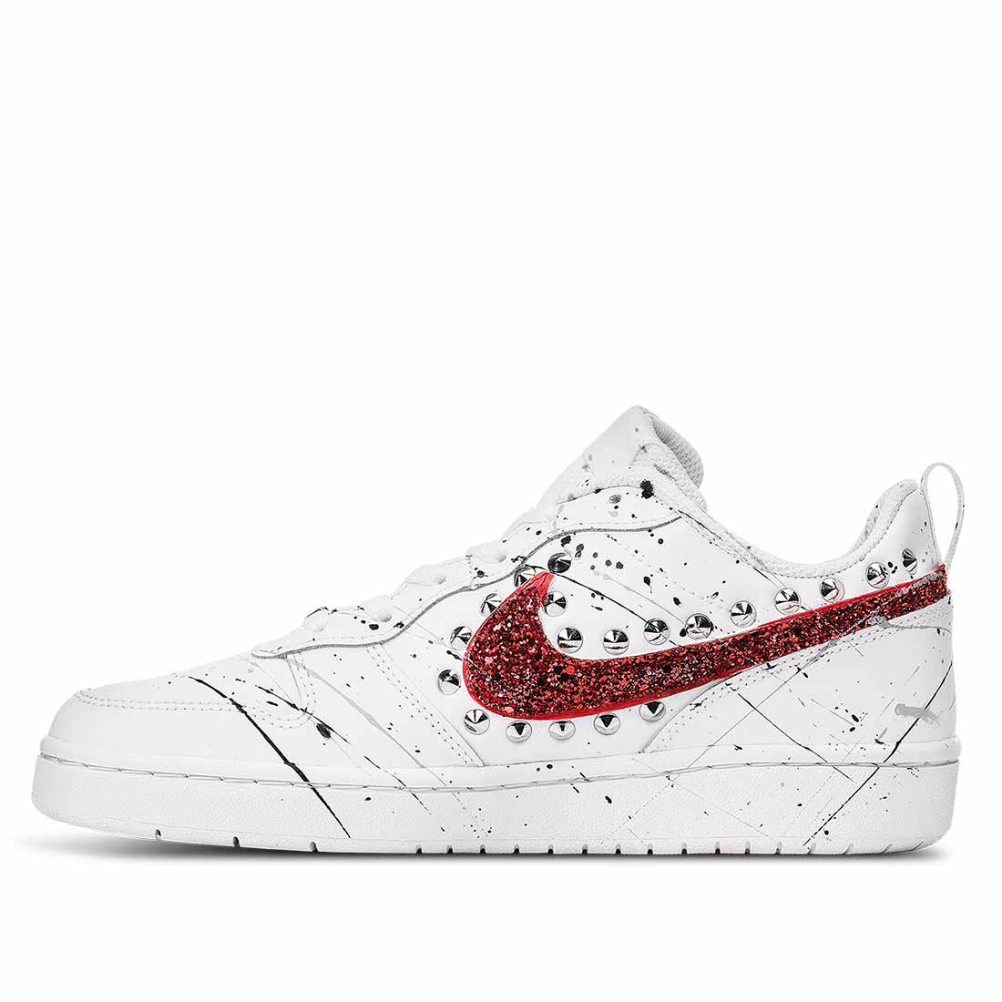 Nike Glitter Rosso con Borchie - Effetto Dripping - immagine 4