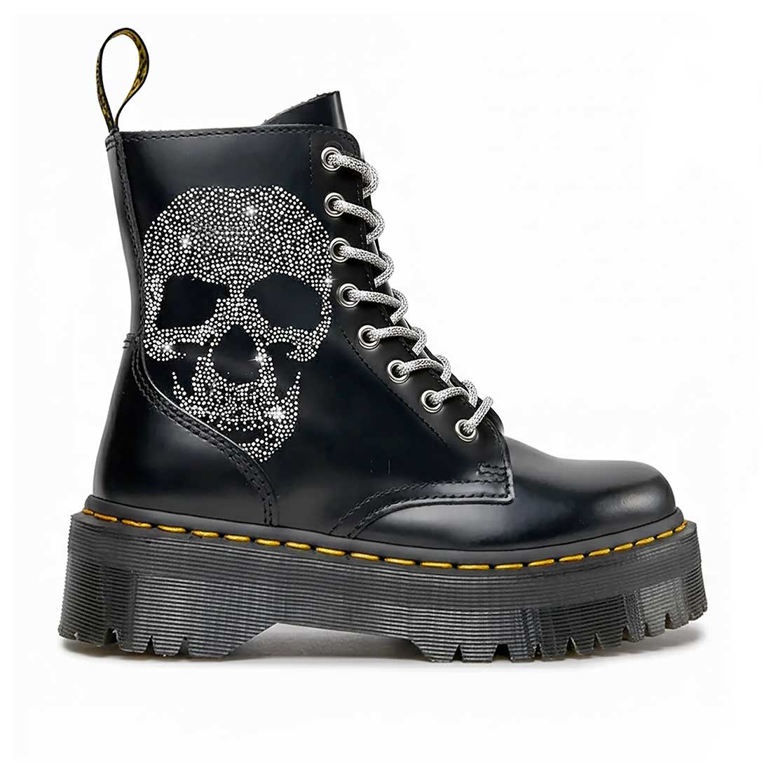 Personalizzazione Dr Martens Jadon con Teschio Strass