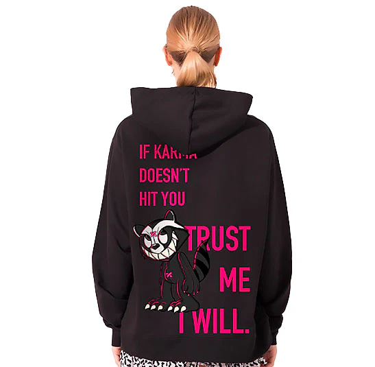 Hoodie Racoon - Karma - Nera - immagine 2