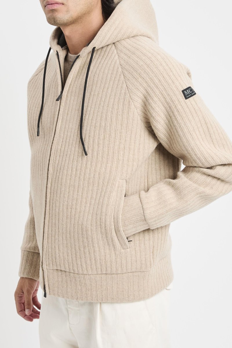 Giacca Carrel in maglia a coste con zip e cappuccio - immagine 6