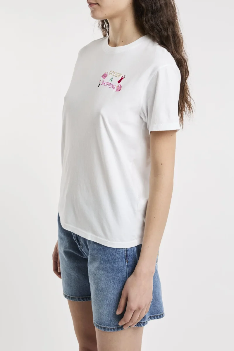 T-shirt con ricamo e lurex Shopping - immagine 4