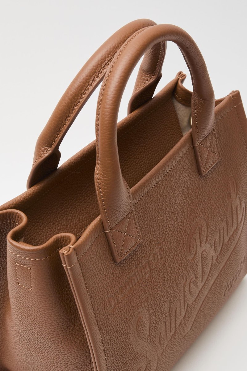 Borsa a spalla Vanity Midi in pelle martellata - immagine 7