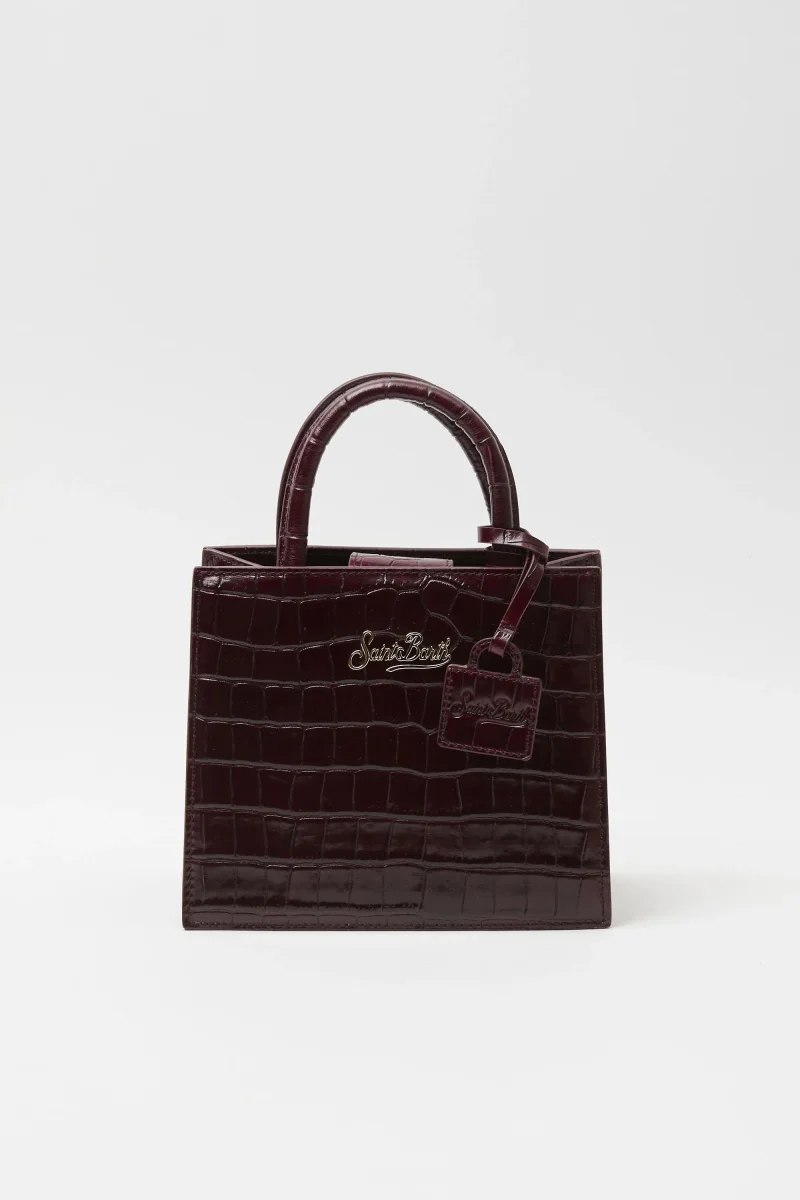 Borsa a mano Shop Bag mini in pelle stampa cocco - immagine 2