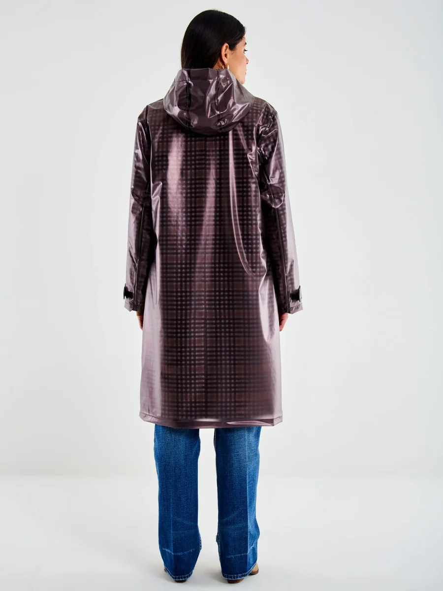 Cappotto a quadri con impermeabile - immagine 4