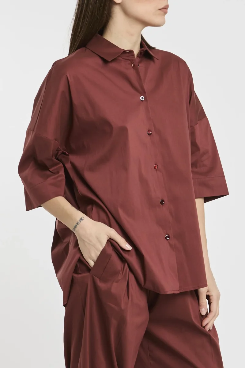 Camicia a manica corta in popeline - immagine 3