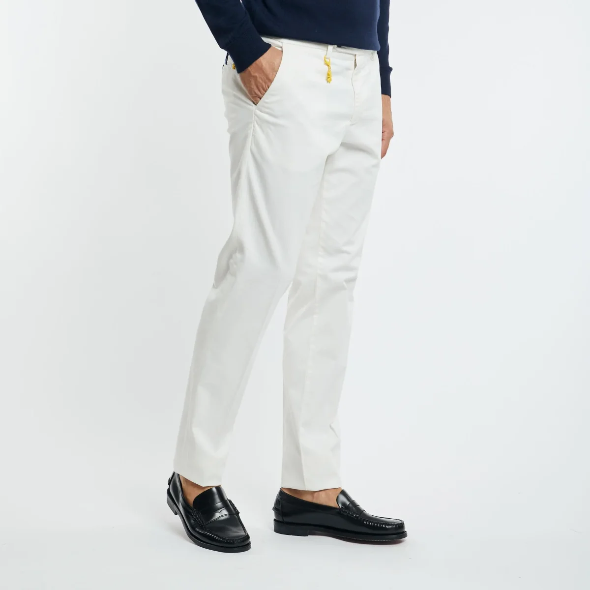 Pantalone slim in cotone stretch - immagine 8