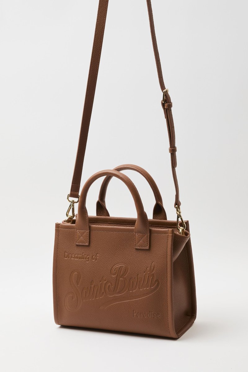 Borsa a spalla Vanity Midi in pelle martellata - immagine 9