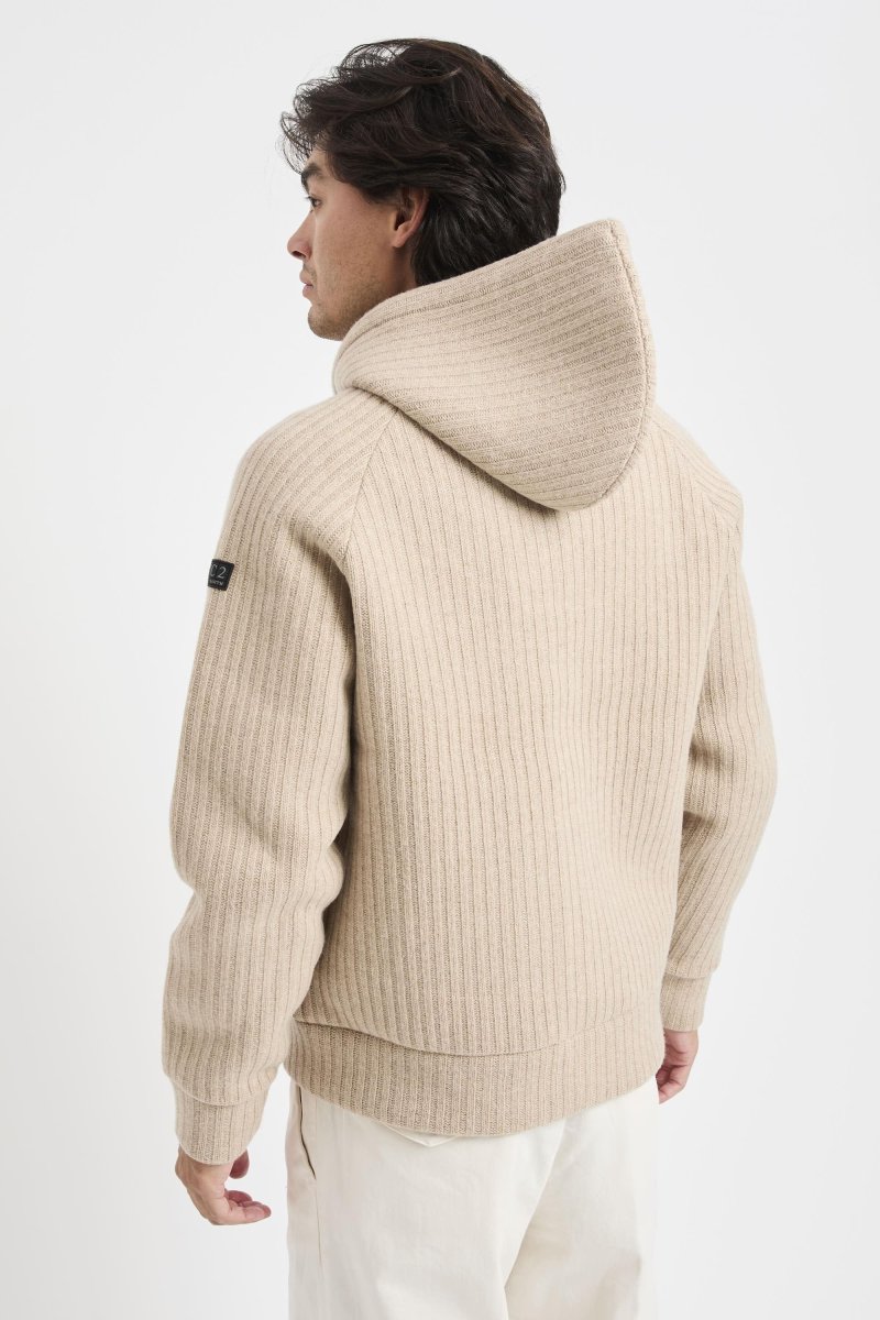 Giacca Carrel in maglia a coste con zip e cappuccio - immagine 9