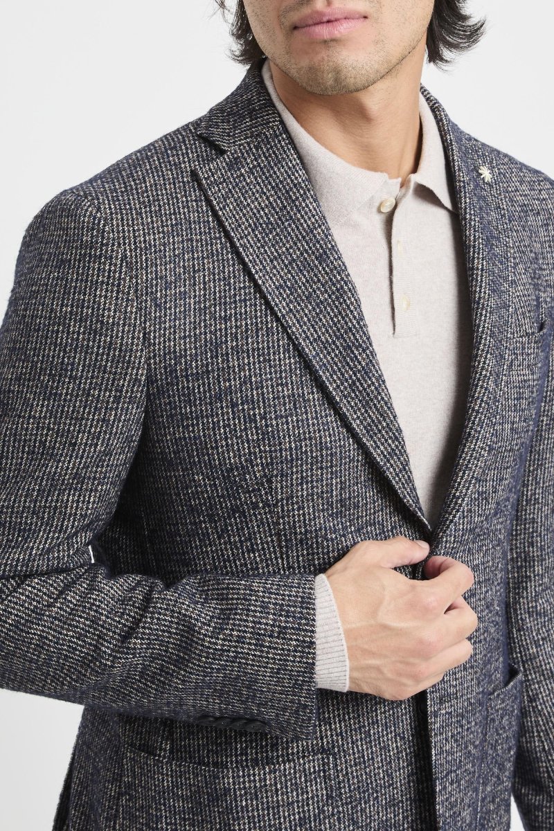 Giacca in misto lana micro pattern - immagine 4